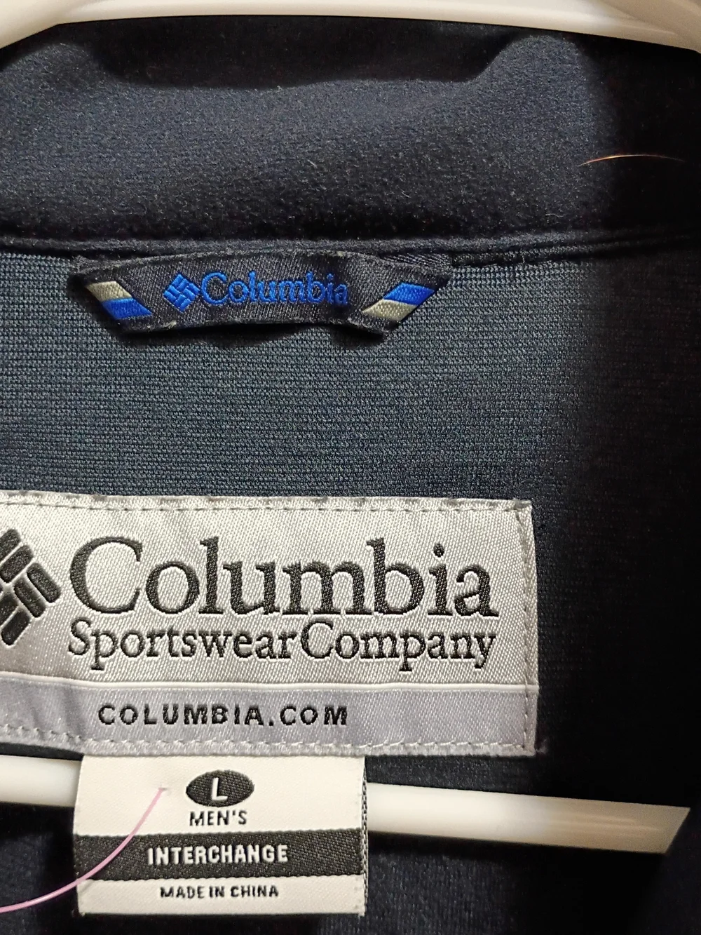 Columbia Men's Navy Interchange Fleece Jacket Full Zip/Side Zip Pockets Size L